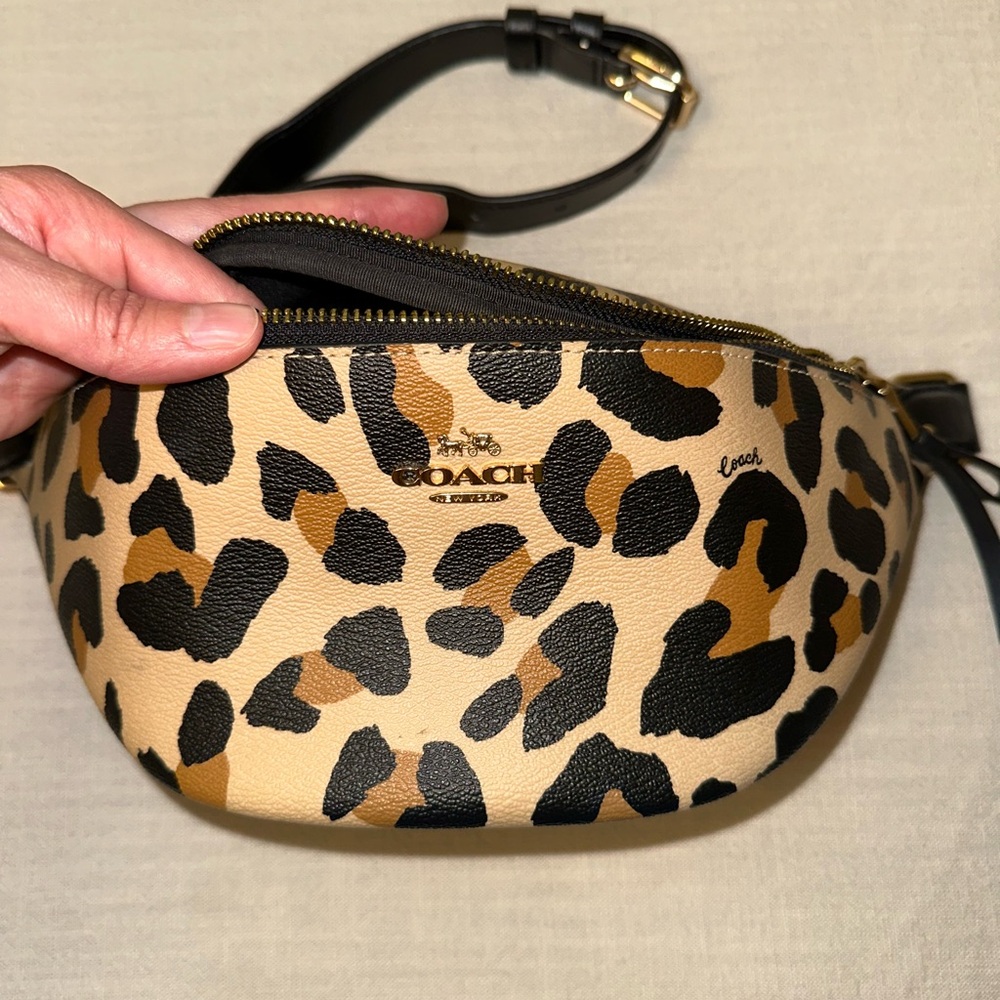 Coach Leopard Print Belt Bag - Picture 2 of 7